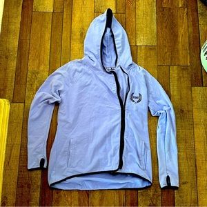 Pink Side Zip Light Hoodie with thumb holes, L